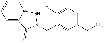 2-{[5-(aminomethyl)-2-fluorophenyl]methyl}-2H,3H-[1,2,4]triazolo[3,4-a]pyridin-3-one 化学構造式