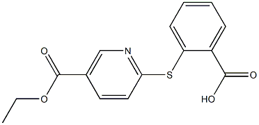 2-{[5-(ethoxycarbonyl)pyridin-2-yl]sulfanyl}benzoic acid Struktur