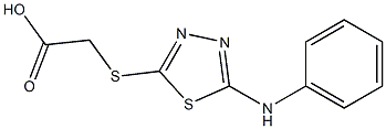 2-{[5-(phenylamino)-1,3,4-thiadiazol-2-yl]sulfanyl}acetic acid Struktur