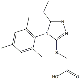 2-{[5-ethyl-4-(2,4,6-trimethylphenyl)-4H-1,2,4-triazol-3-yl]sulfanyl}acetic acid Structure