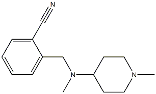 2-{[methyl(1-methylpiperidin-4-yl)amino]methyl}benzonitrile Structure