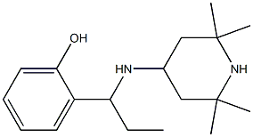 2-{1-[(2,2,6,6-tetramethylpiperidin-4-yl)amino]propyl}phenol 化学構造式