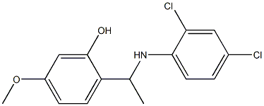 2-{1-[(2,4-dichlorophenyl)amino]ethyl}-5-methoxyphenol Struktur