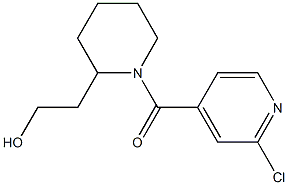 2-{1-[(2-chloropyridin-4-yl)carbonyl]piperidin-2-yl}ethan-1-ol Structure