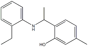 2-{1-[(2-ethylphenyl)amino]ethyl}-5-methylphenol Structure