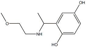 2-{1-[(2-methoxyethyl)amino]ethyl}benzene-1,4-diol Structure