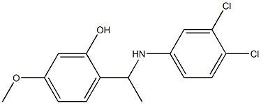 2-{1-[(3,4-dichlorophenyl)amino]ethyl}-5-methoxyphenol Structure