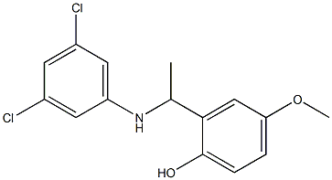 2-{1-[(3,5-dichlorophenyl)amino]ethyl}-4-methoxyphenol Structure