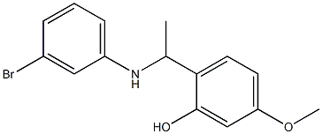 2-{1-[(3-bromophenyl)amino]ethyl}-5-methoxyphenol 化学構造式