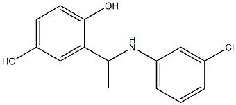 2-{1-[(3-chlorophenyl)amino]ethyl}benzene-1,4-diol Structure