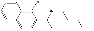 2-{1-[(3-methoxypropyl)amino]ethyl}naphthalen-1-ol Struktur