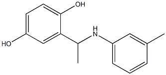 2-{1-[(3-methylphenyl)amino]ethyl}benzene-1,4-diol,,结构式