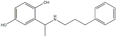 2-{1-[(3-phenylpropyl)amino]ethyl}benzene-1,4-diol Struktur