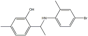 2-{1-[(4-bromo-2-methylphenyl)amino]ethyl}-5-methylphenol Structure