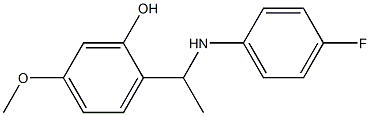 2-{1-[(4-fluorophenyl)amino]ethyl}-5-methoxyphenol 结构式