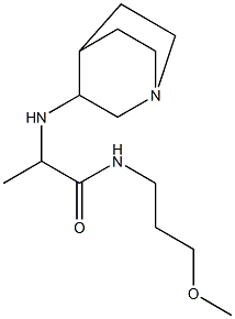 2-{1-azabicyclo[2.2.2]octan-3-ylamino}-N-(3-methoxypropyl)propanamide,,结构式