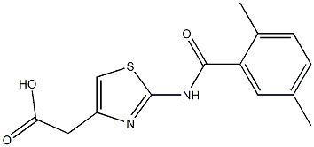 2-{2-[(2,5-dimethylbenzene)amido]-1,3-thiazol-4-yl}acetic acid 结构式