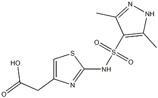 2-{2-[(3,5-dimethyl-1H-pyrazole-4-)sulfonamido]-1,3-thiazol-4-yl}acetic acid