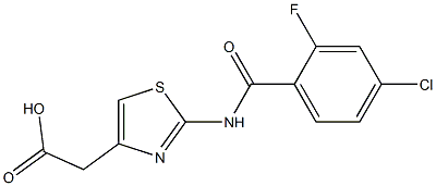 2-{2-[(4-chloro-2-fluorobenzene)amido]-1,3-thiazol-4-yl}acetic acid|