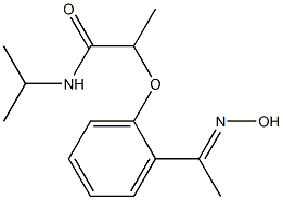 2-{2-[1-(hydroxyimino)ethyl]phenoxy}-N-(propan-2-yl)propanamide Struktur