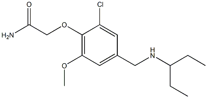 2-{2-chloro-6-methoxy-4-[(pentan-3-ylamino)methyl]phenoxy}acetamide Structure