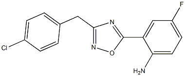 2-{3-[(4-chlorophenyl)methyl]-1,2,4-oxadiazol-5-yl}-4-fluoroaniline Structure