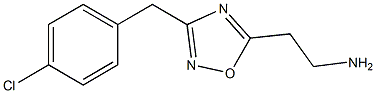 2-{3-[(4-chlorophenyl)methyl]-1,2,4-oxadiazol-5-yl}ethan-1-amine 化学構造式
