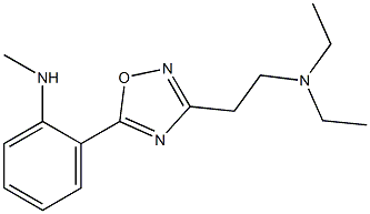 2-{3-[2-(diethylamino)ethyl]-1,2,4-oxadiazol-5-yl}-N-methylaniline,,结构式