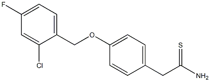 2-{4-[(2-chloro-4-fluorophenyl)methoxy]phenyl}ethanethioamide Struktur