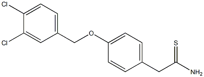 2-{4-[(3,4-dichlorophenyl)methoxy]phenyl}ethanethioamide Struktur
