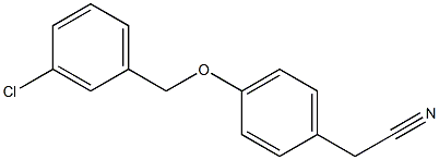 2-{4-[(3-chlorophenyl)methoxy]phenyl}acetonitrile Structure