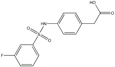  2-{4-[(3-fluorobenzene)sulfonamido]phenyl}acetic acid