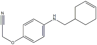 2-{4-[(cyclohex-3-en-1-ylmethyl)amino]phenoxy}acetonitrile Struktur