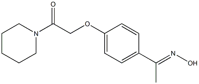 2-{4-[1-(hydroxyimino)ethyl]phenoxy}-1-(piperidin-1-yl)ethan-1-one Struktur