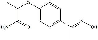 2-{4-[1-(hydroxyimino)ethyl]phenoxy}propanamide,,结构式