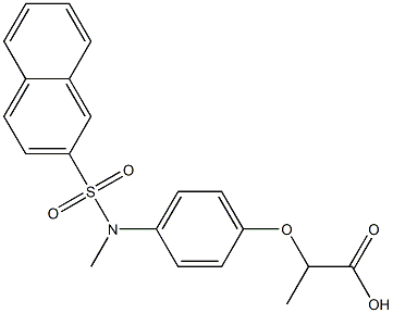 2-{4-[methyl(2-naphthylsulfonyl)amino]phenoxy}propanoic acid