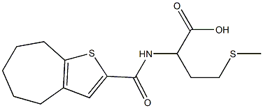 2-{4H,5H,6H,7H,8H-cyclohepta[b]thiophen-2-ylformamido}-4-(methylsulfanyl)butanoic acid 化学構造式