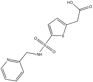 2-{5-[(pyridin-2-ylmethyl)sulfamoyl]thiophen-2-yl}acetic acid 结构式
