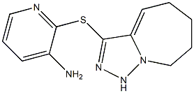 2-{5H,6H,7H,8H,9H-[1,2,4]triazolo[3,4-a]azepin-3-ylsulfanyl}pyridin-3-amine 化学構造式