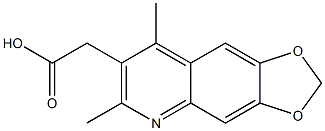 2-{6,8-dimethyl-2H-[1,3]dioxolo[4,5-g]quinolin-7-yl}acetic acid 结构式