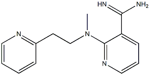 2-{methyl[2-(pyridin-2-yl)ethyl]amino}pyridine-3-carboximidamide,,结构式