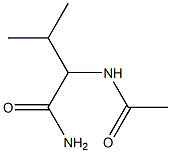 2-acetamido-3-methylbutanamide 化学構造式