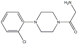 2-amino-1-[4-(2-chlorophenyl)piperazin-1-yl]ethan-1-one 化学構造式