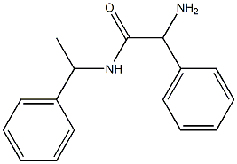 2-amino-2-phenyl-N-(1-phenylethyl)acetamide Structure
