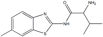 2-amino-3-methyl-N-(6-methyl-1,3-benzothiazol-2-yl)butanamide Structure