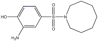 2-amino-4-(azocane-1-sulfonyl)phenol 化学構造式
