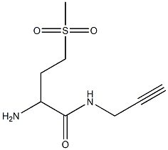 2-amino-4-(methylsulfonyl)-N-prop-2-ynylbutanamide Struktur