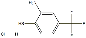 2-amino-4-(trifluoromethyl)benzene-1-thiol hydrochloride,,结构式