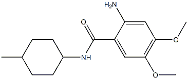 2-amino-4,5-dimethoxy-N-(4-methylcyclohexyl)benzamide Structure