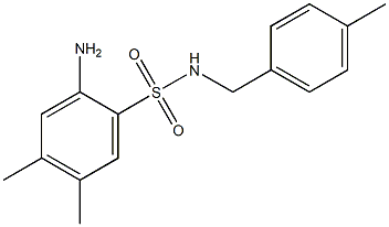 2-amino-4,5-dimethyl-N-[(4-methylphenyl)methyl]benzene-1-sulfonamide Structure